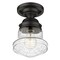 Z-Lite Vaughn 1 Light Flush Mount, Matte Black And Clear Seedy 736F1-MB - alternate 8
